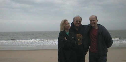 Mary and Dad and me at the ocean (in Feb 2002)