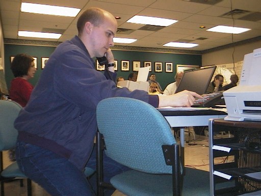 Brett at the Emergency Operations Center