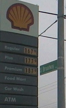 in my neighborhood, gasoline is now $1.679 per gallon