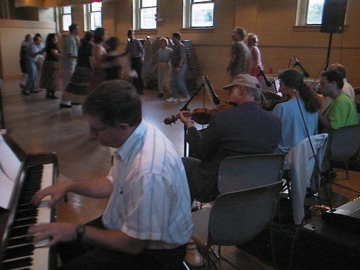 volunteer musicians performing for Contra dancers