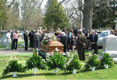 funeral at Lexington Cemetery