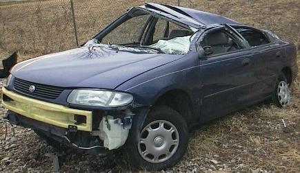 the Mazda Protégé that I wrecked