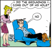 ~ what is my local groundhog doing today ~