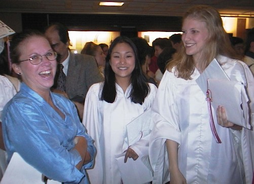 Cheryl and Rachel after the graduation ceremony